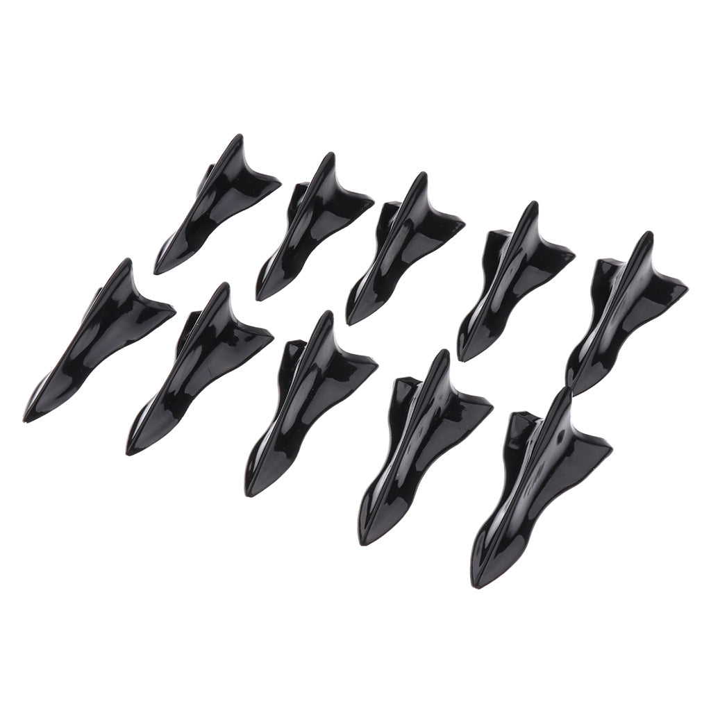 10 Pieces Car Roof Air Vortex Generator Shark Fin Decorative Black