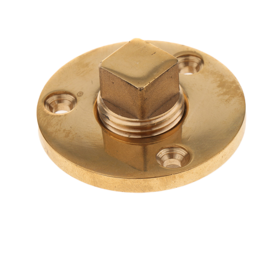 Boat Marine Garboard Drain Plug Machined Brass Fits 1"Diameter Hole 1/2''NPT