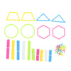 3D Geometric Shape Building Set w/ Box for Kids Mathematics Teaching Aids