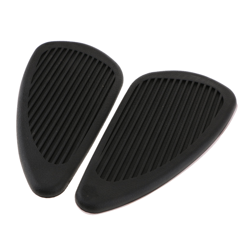 Motorcycle Gas Tank Pad Traction Side Fuel Knee Grips Decal Cafe Racer Black