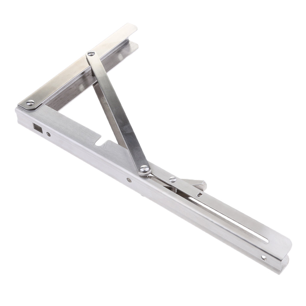 Lightweight 304 Stainless Steel Folding Boat Bench Shelf Table Bracket 12in