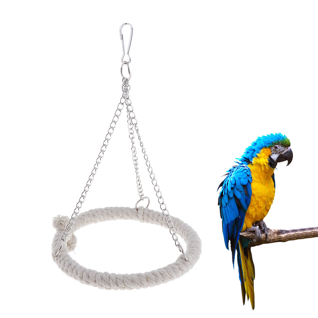 Birds Chew Toys Parrot Swing Birds Cage Hanging Decor Accessory