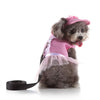 Dog Vest Harness w/ Hat Pet Costume Dress For Small Dog Puppy  Pink- M