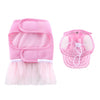 Dog Vest Harness w/ Hat Pet Costume Dress For Small Dog Puppy  Pink- M