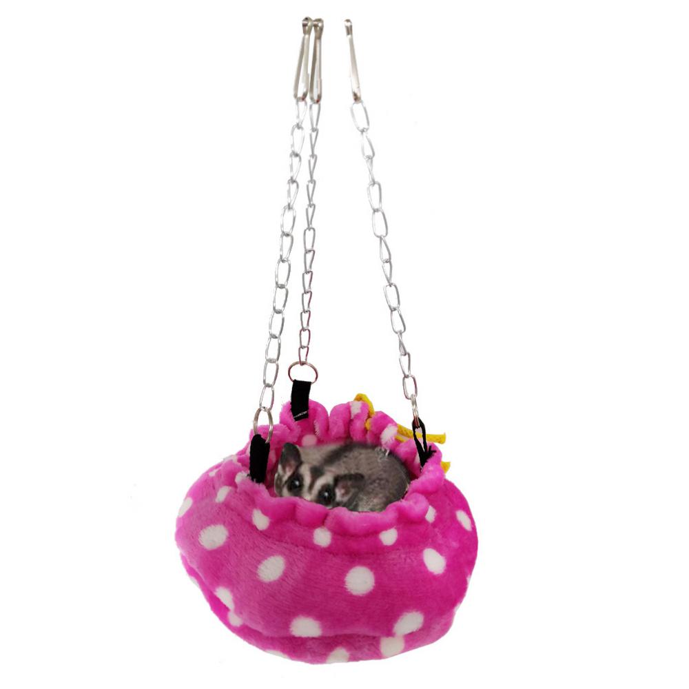 Soft Small Animal Hamster Cage Hanging Hammock For Small Pet Mice Rat Pink