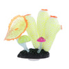 Glowing Aquarium Artificial Corals Fish Tank Decor Ornaments Yellow White