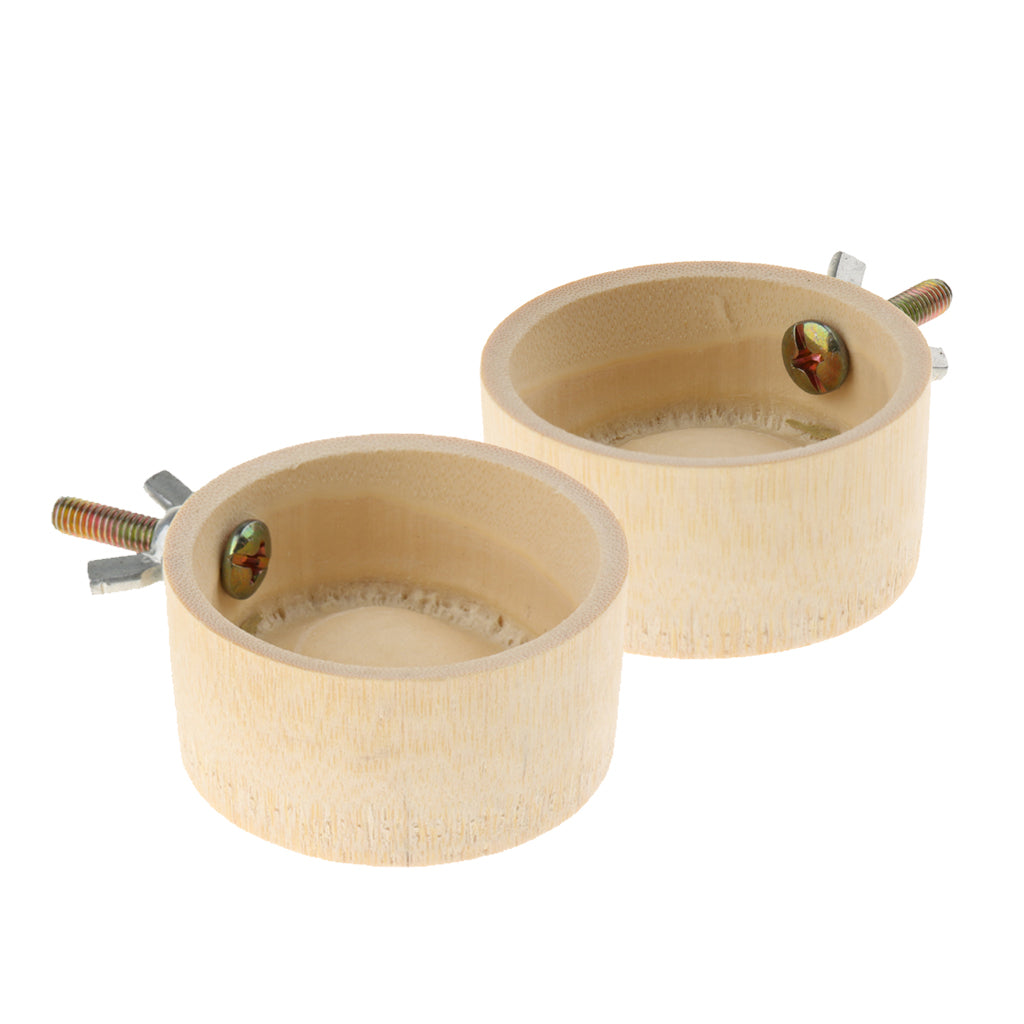 2 Pcs Small Animals Bamboo Water Feeder for Hamster Chinchillas Guinea Pig