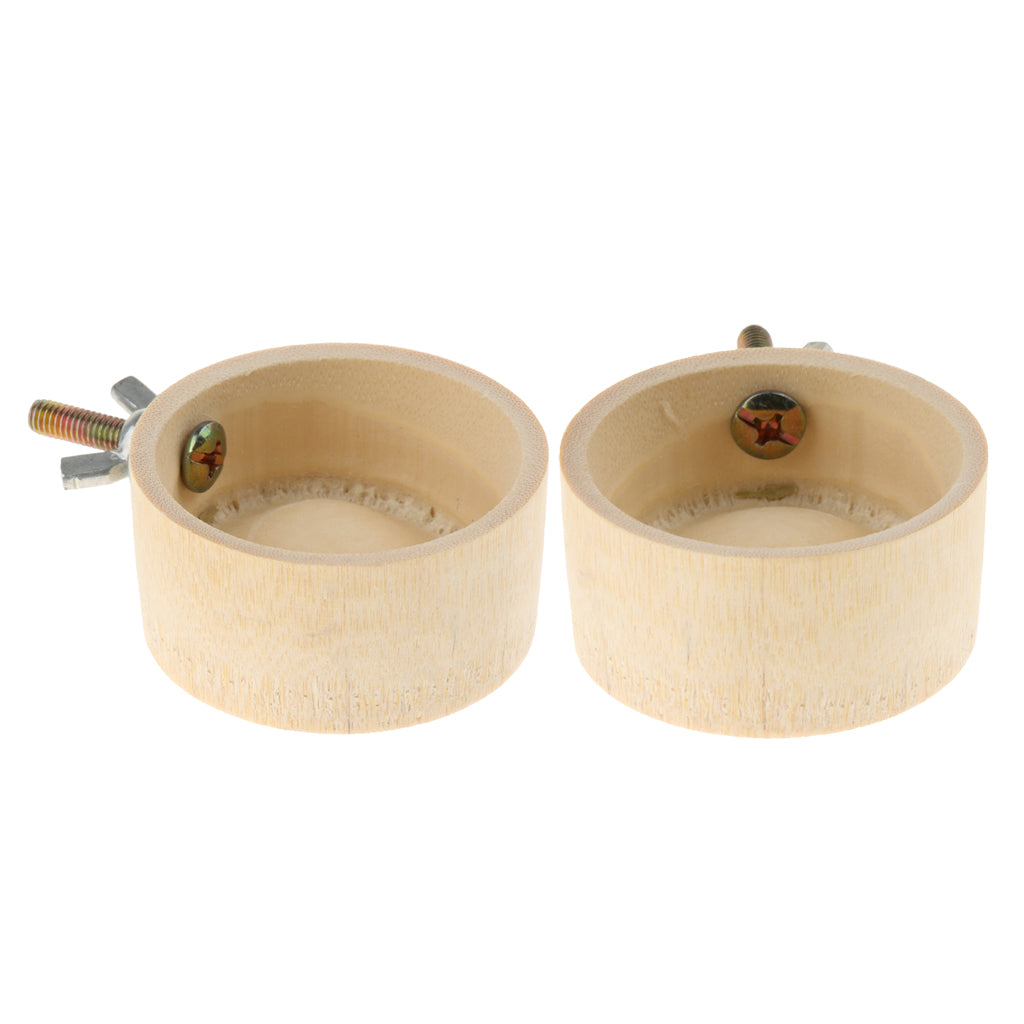 2 Pcs Small Animals Bamboo Water Feeder for Hamster Chinchillas Guinea Pig