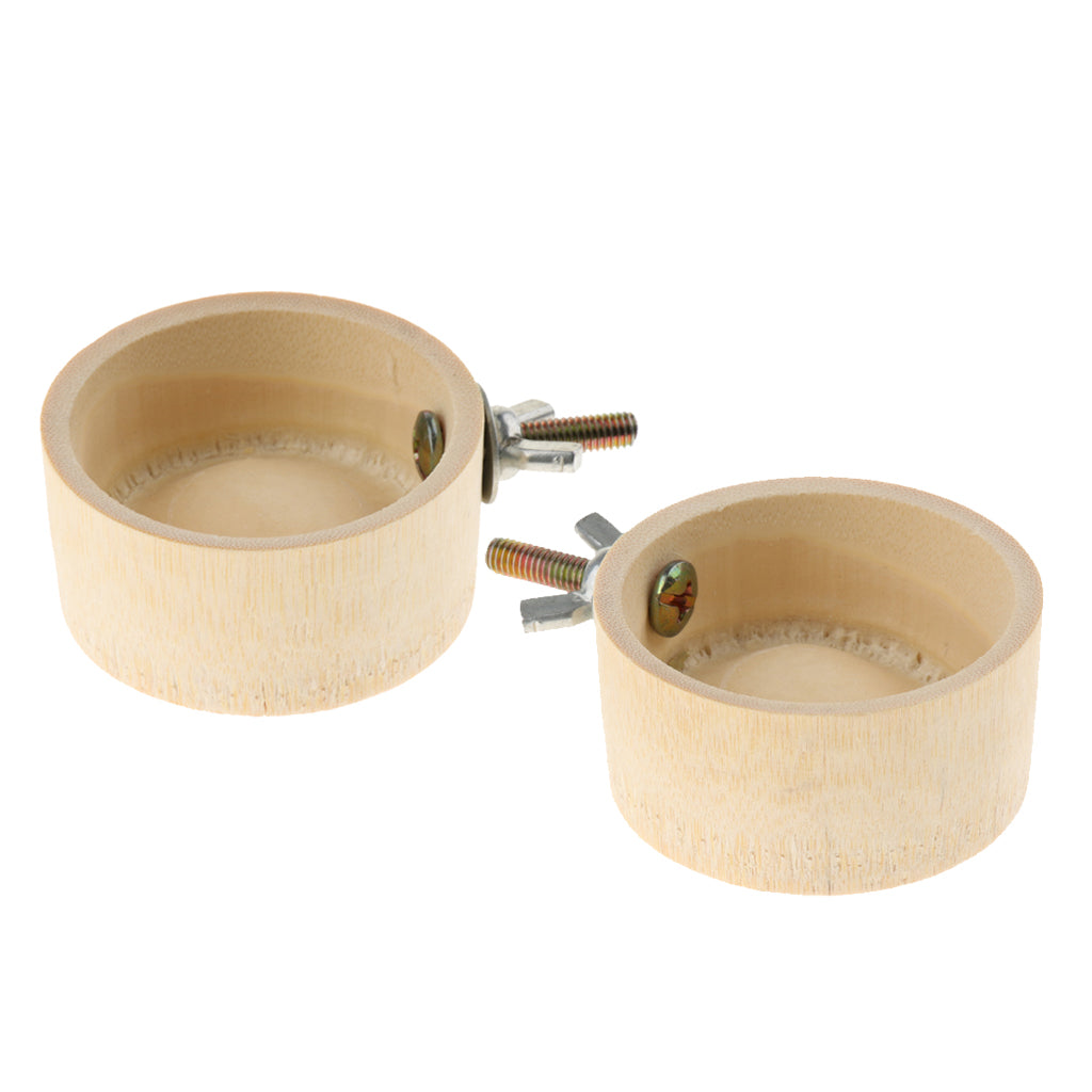 2 Pcs Small Animals Bamboo Water Feeder for Hamster Chinchillas Guinea Pig