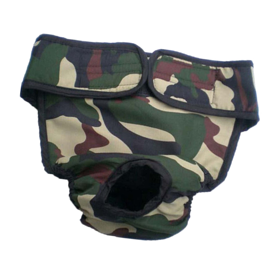 Pet Dog Safe Physical Pant Female Dog Sanitary Nappy Diaper Camouflage XL