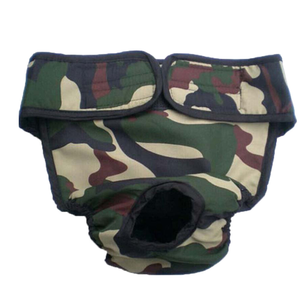 Pet Dog Safe Physical Pant Female Dog Sanitary Nappy Diaper Camouflage XL