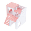 Pet Hamster House Bed Viewing Villa Pet Two Layers Climbing Toy with Ladder