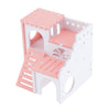 Pet Hamster House Bed Viewing Villa Pet Two Layers Climbing Toy with Ladder