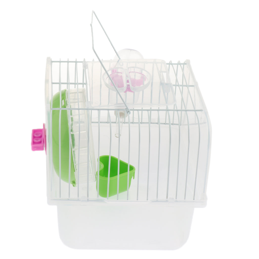 Portable Pet Hamster Cage Guinea Pig Gerbils Mice House with Heel Green