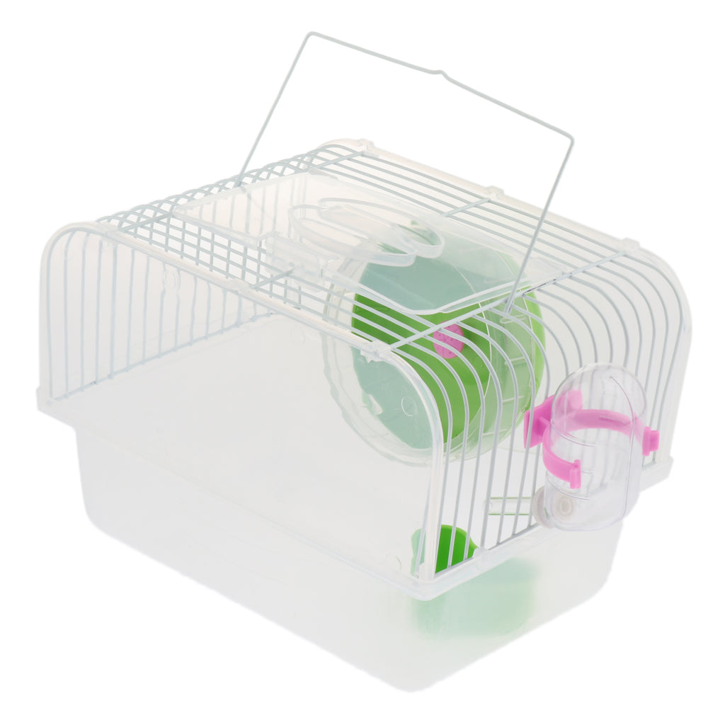 Portable Pet Hamster Cage Guinea Pig Gerbils Mice House with Heel Green