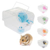 Portable Pet Hamster Cage Guinea Pig Gerbils Mice House with Heel Red