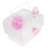 Portable Pet Hamster Cage Guinea Pig Gerbils Mice House with Heel Red