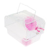 Portable Pet Hamster Cage Guinea Pig Gerbils Mice House with Heel Red