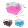 Hamster Cage Transport Box with Running Wheel Water Bottle Dish Pink