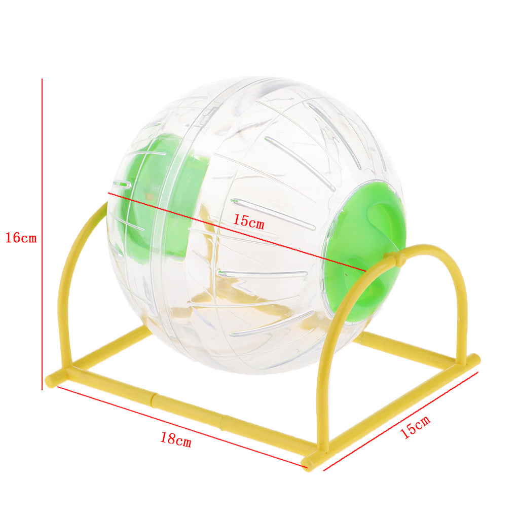 1 Pc Hamster Breathable Bracket Running Exercise Ball Toy with Stand Green