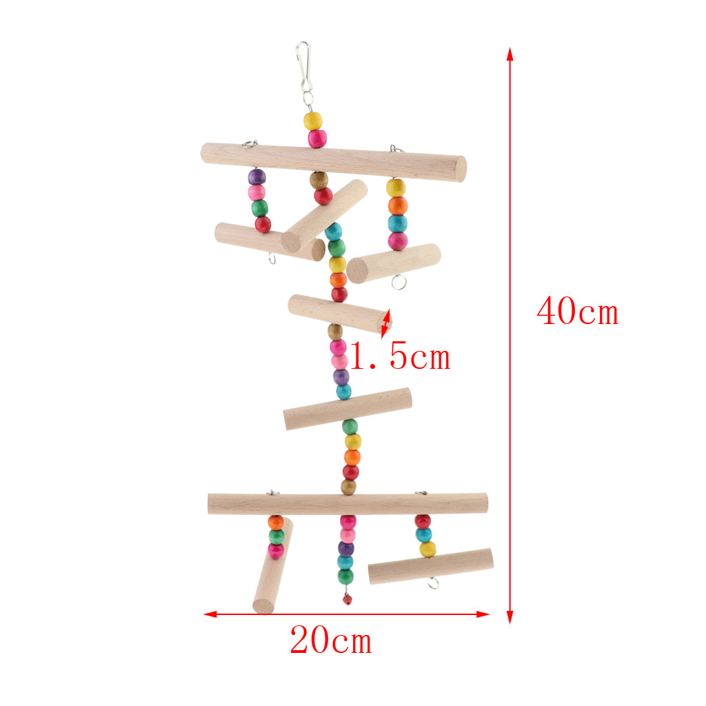 Pet Bird Climbing Ladder  Parrot Stand Hanging Toy Bird Chew Toy for Parrot