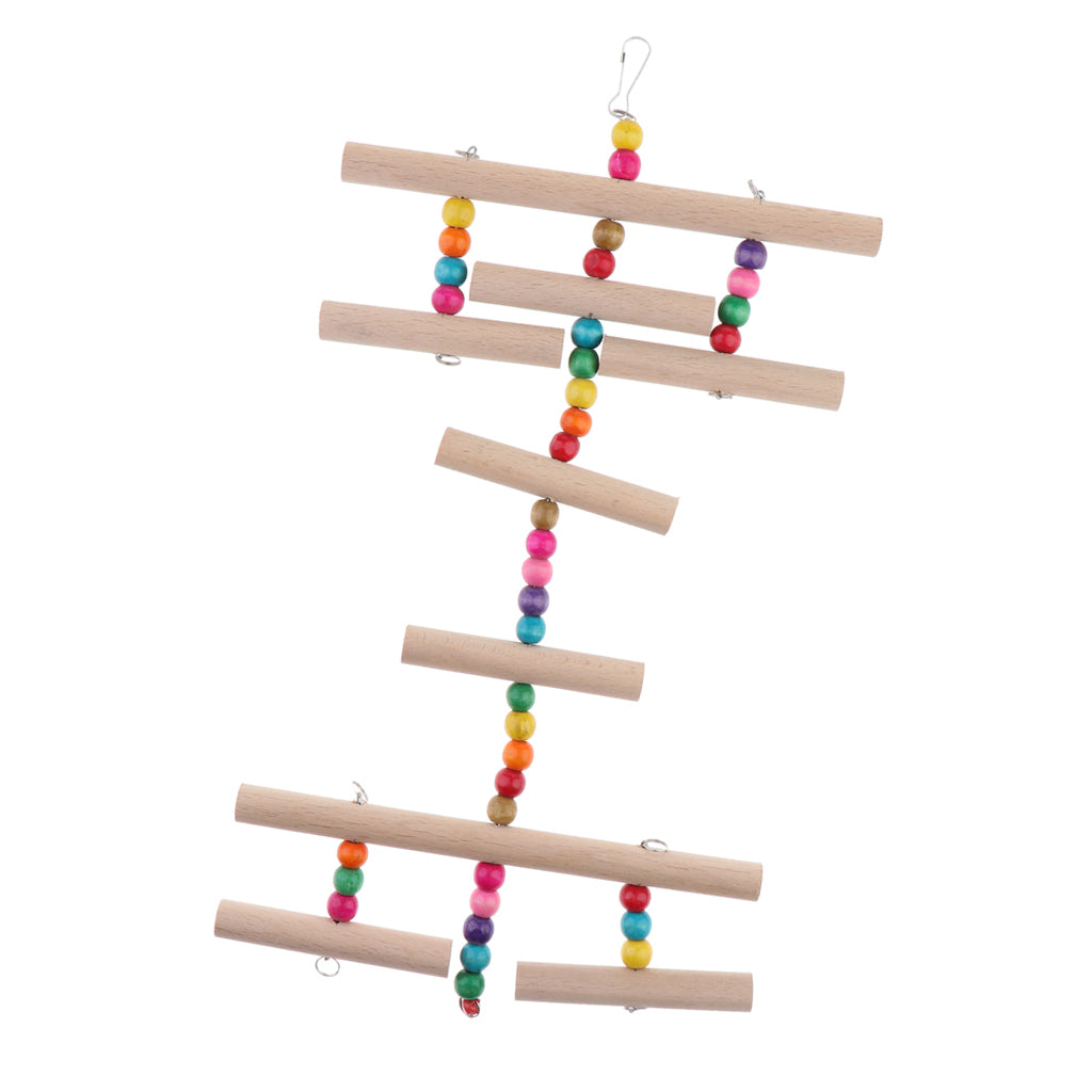 Pet Bird Climbing Ladder  Parrot Stand Hanging Toy Bird Chew Toy for Parrot