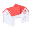 1 Pc Hamster Hedgehog Guinea Pig Wooden Villa Small Animals Wood House Red