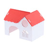 1 Pc Hamster Hedgehog Guinea Pig Wooden Villa Small Animals Wood House Red