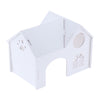 1 Pc Hamster Hedgehog Guinea Pig Wooden Villa Small Animals Wood House White