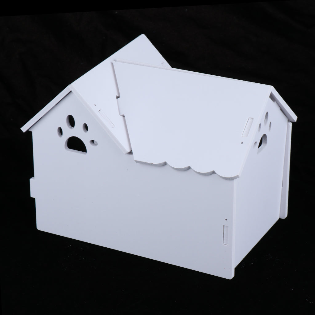 1 Pc Hamster Hedgehog Guinea Pig Wooden Villa Small Animals Wood House White