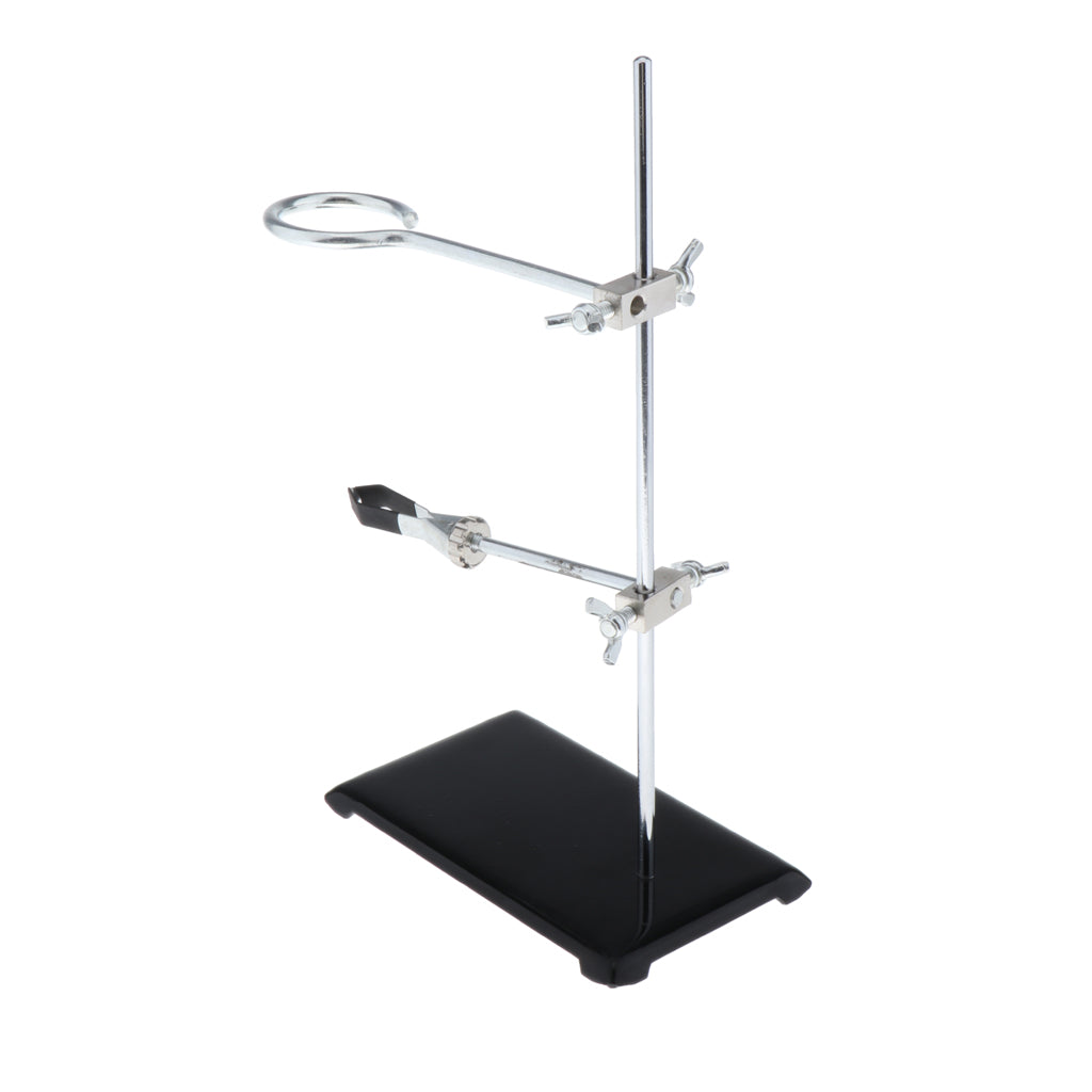 Laboratory Educational Steel Support Ring Stand with Rings