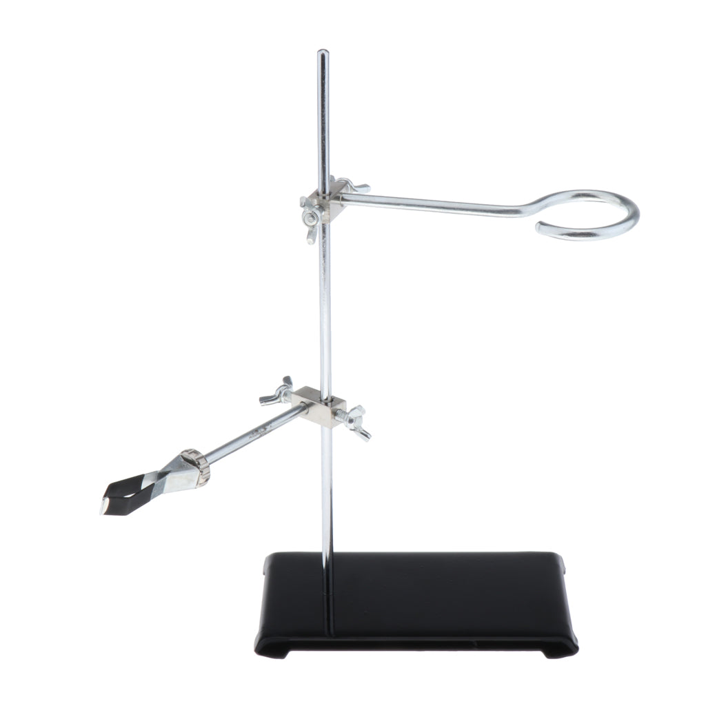 Laboratory Educational Steel Support Ring Stand with Rings