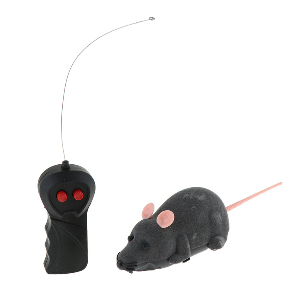 Electric Running Moving Mouse Rat Cat Kitten Interactive Toy  Gray