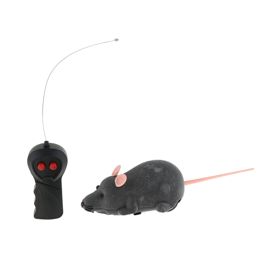 Electric Running Moving Mouse Rat Cat Kitten Interactive Toy  Gray