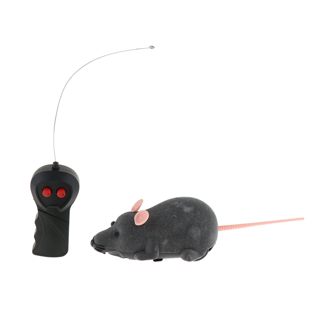 Electric Running Moving Mouse Rat Cat Kitten Interactive Toy  Gray