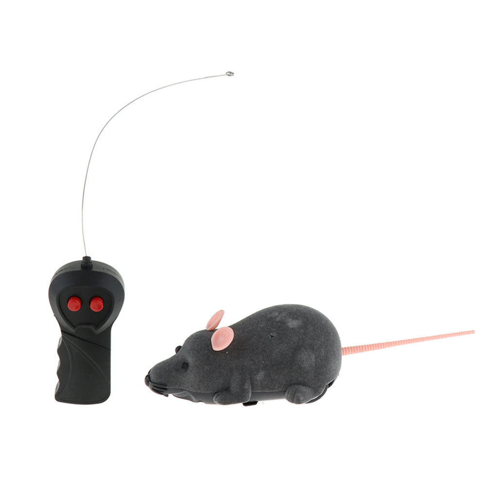 Electric Running Moving Mouse Rat Cat Kitten Interactive Toy  Gray