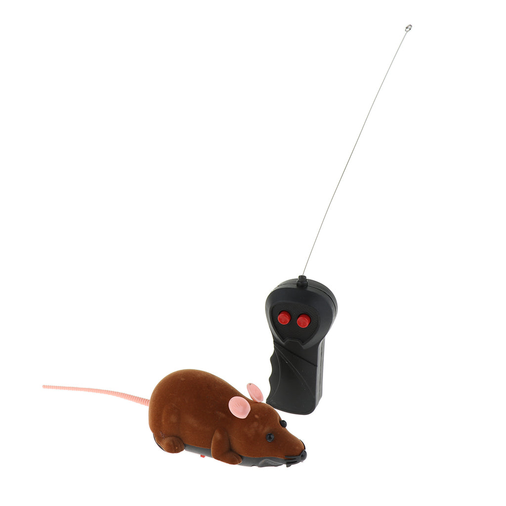 Electric Running Moving Mouse Rat Cat Kitten Interactive Toy  Brown