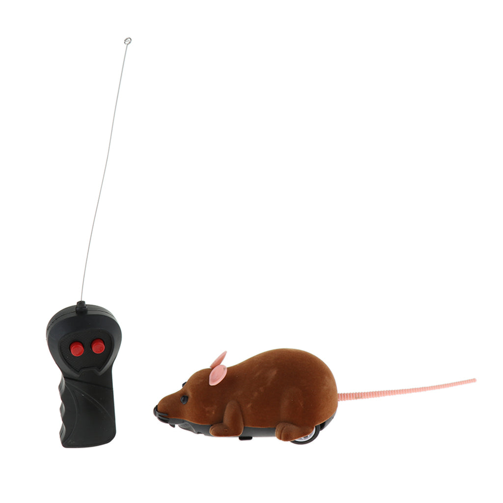 Electric Running Moving Mouse Rat Cat Kitten Interactive Toy  Brown