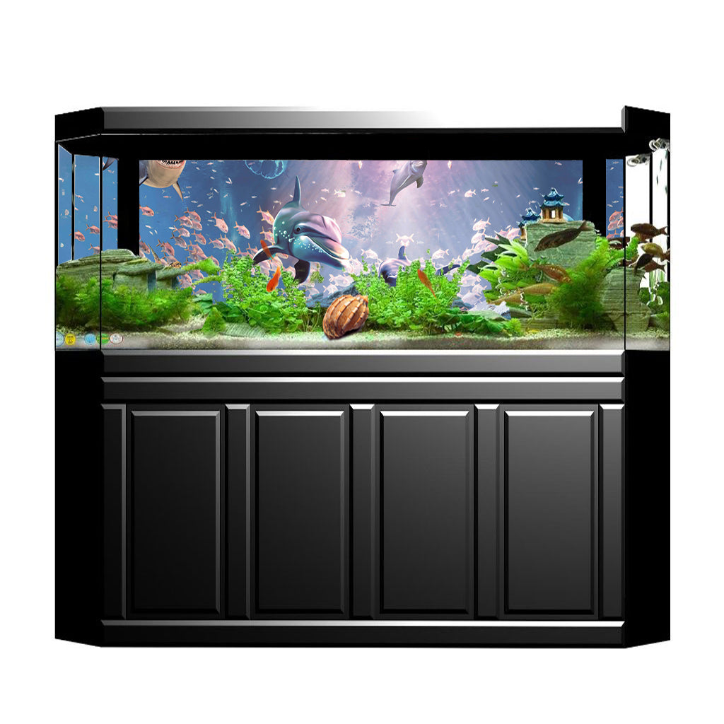 3D Aquarium Background Fish Tank Wallpaper Decoration Landscape  76x56cm