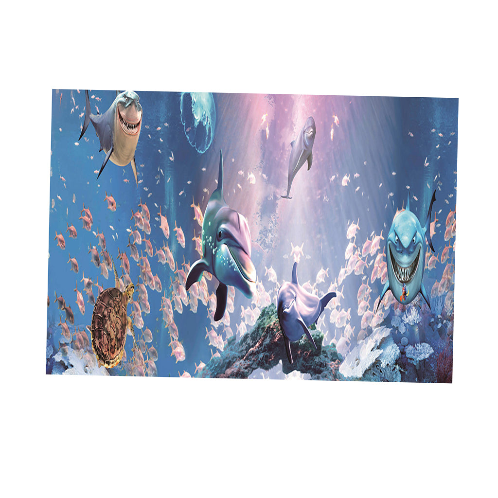 3D Aquarium Background Fish Tank Wallpaper Decoration Landscape  61x30cm