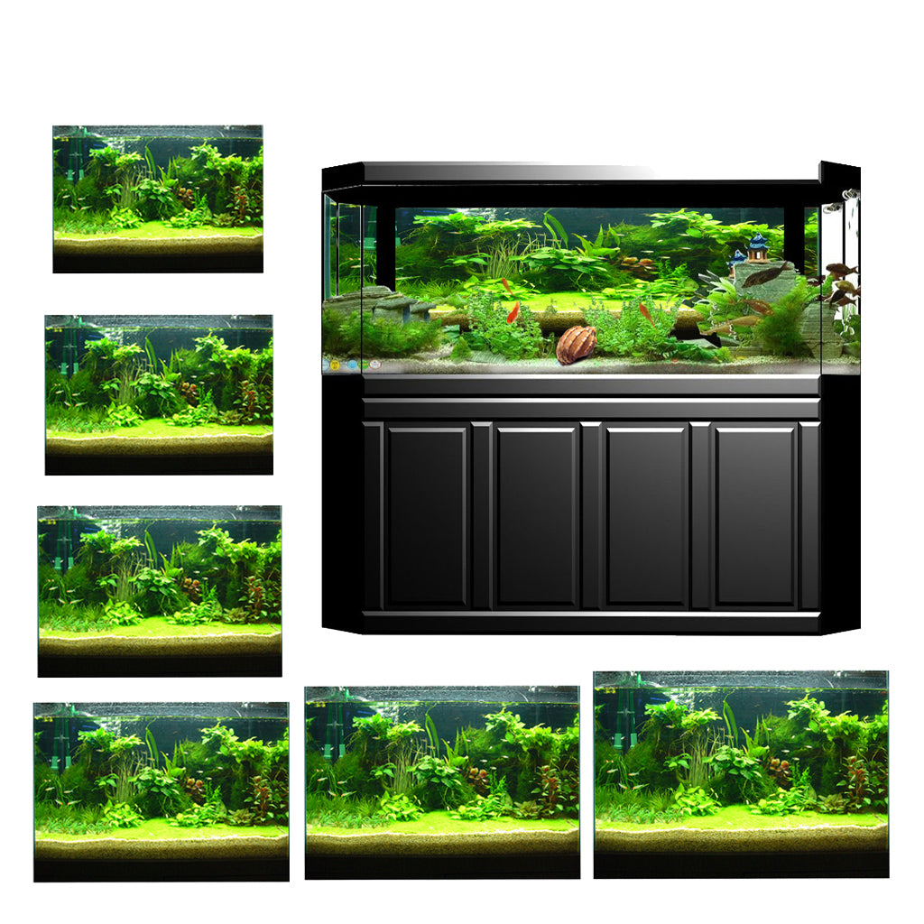 One Side Aquarium Background Poster Decoration Wallpaper Sticker  61x30cm