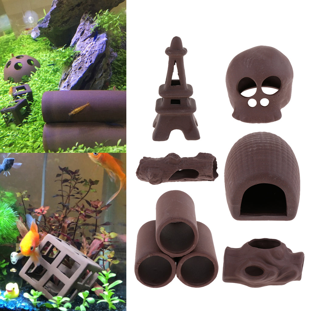 Aquarium Decoration Clay Pot for Fish  Reproduction Tank Ornaments ZS165