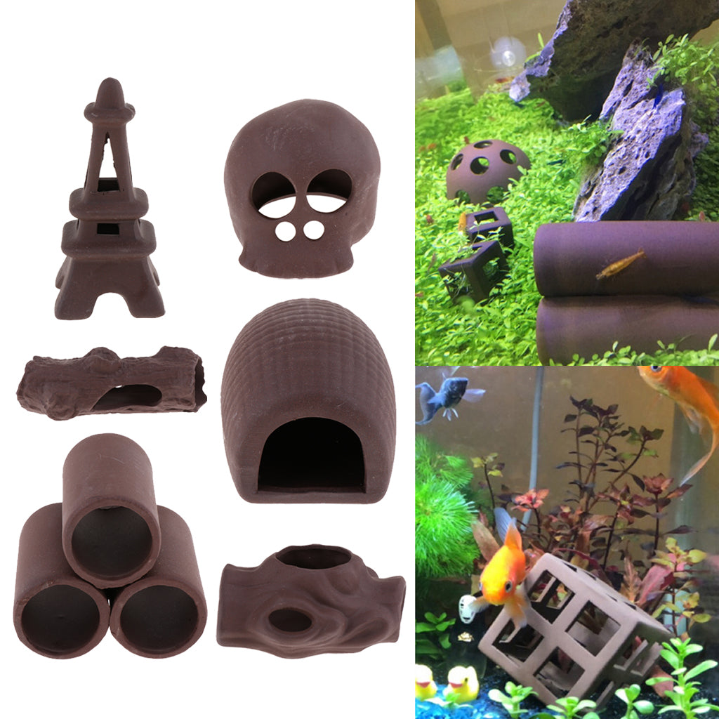 Aquarium Decoration Clay Pot for Fish  Reproduction Tank Ornaments ZS165