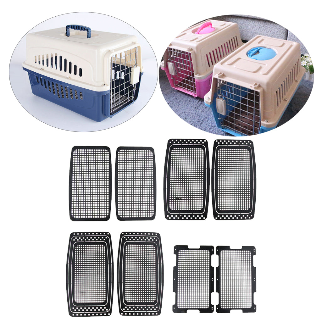 2x Pet Cat Dog Carrier Crate Transporter Cage House Grid Mat Airline S