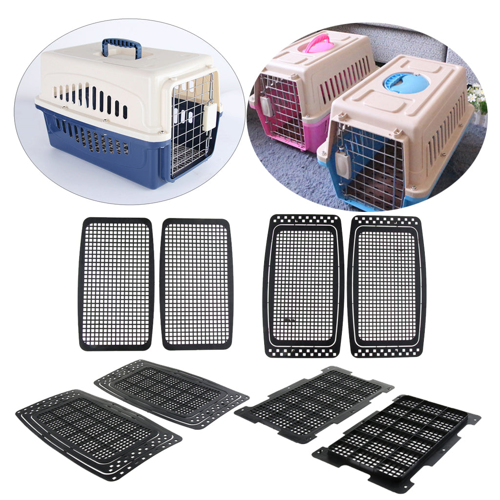 2x Pet Cat Dog Carrier Crate Transporter Cage House Grid Mat Airline S