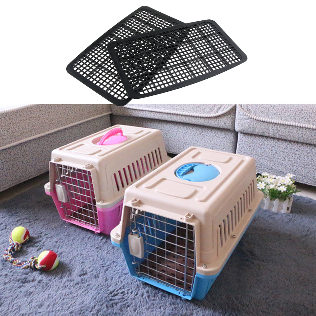 2x Pet Cat Dog Carrier Crate Transporter Cage House Grid Mat Airline S