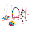 5pcs Parrot Chewing Swing Toys Rattan Ball String Bells Perches