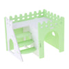 Hamster Hideout Hamster House Cabin Cages Wooden Villa Hut Play Toy Green