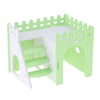 Hamster Hideout Hamster House Cabin Cages Wooden Villa Hut Play Toy Green