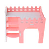 Hamster Hideout Hamster House Cabin Cages Wooden Villa Hut Play Toy Pink